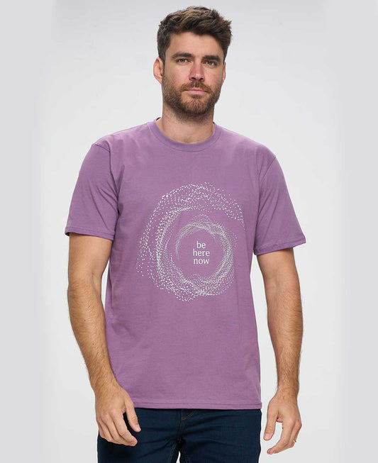 Men’s Organic Cotton Be Here Now T-Shirt, USA